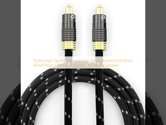 トスリンク ゴールド インターフェイス 質感 シェル 黒 編み ロープ 1.2M オーディオフィール サブウーファー スピーカー