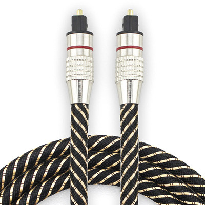 購入 Toslinkの光学デジタル ケーブルのナイロン編みこみの金属の貝の赤いリング コネクターのHiFi SPDIF 1M - SoundBarのための10M online manufacture