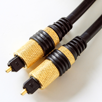 購入 Toslink デジタル オーディオ光ファイバー ケーブル PVC メッキ ゴールデン シェル メタル ソケット イエロー ホーム シアター CD テレビ用 online manufacture
