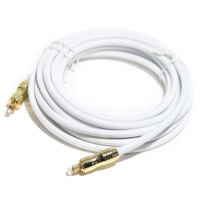 購入 Toslink デジタルオーディオ光ファイバーケーブル OD5.0 ニットロープメッキゴールドシェル 1.2M オーディオファンアウトドアスピーク用 online manufacture