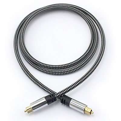 購入 デジタル光オーディオ Toslink 編組ケーブル OD5.0 メッキシルバーアルミシェルアンプサウンドバー 1.5M 3M 5M online manufacture