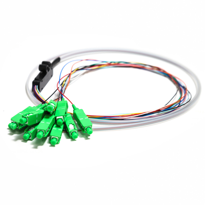 SC APC 12core ファンアウト繊維光学ピグテール SM シンプレックス 1.5M 光ファイバー ピグテール /Planar Lightwave 回路スプリッター
