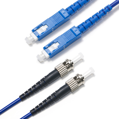 SC FC 二重モードの繊維光学のパッチ・コード OM3 青いワイヤー 2/2 監視カメラの使用のための 2.0/3.0mm 3M 5M 8M 10M