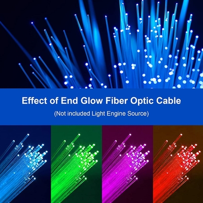 FTTH ファイバー ドロップ ケーブル OD0.25 16 コア PMMA 車/家の装飾のためのプラスチック光ファイバー ライト照明