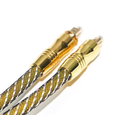 TOSLINK OD7.0 織ロープ メッキ ゴールド ポート デジタル ケーブル 高解像度 オーディオファン用 アンプ TV 1.8M 3M 5M