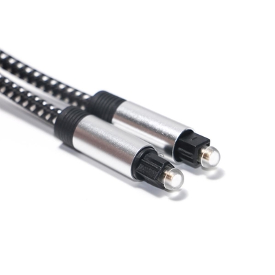 Toslink 光オーディオ デジタル ケーブル SPDIF ケーブル ニット ロープ メッキ シェル ポート ホーム シアター CD プレーヤー サウンドバー用