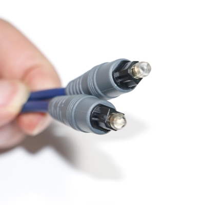Toslinkオーディオ光ファイバーケーブルブルーSpdifプラスチックスクエアSoket 1.0mm PMMA 1M 2M TV CDプレーヤー用