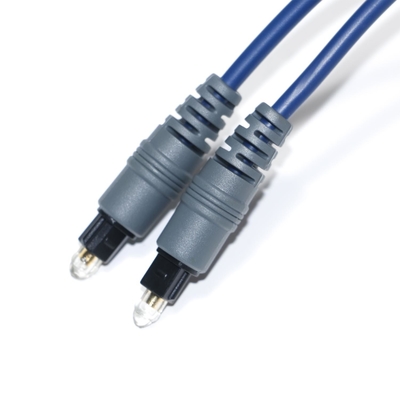 Toslinkオーディオ光ファイバーケーブルブルーSpdifプラスチックスクエアSoket 1.0mm PMMA 1M 2M TV CDプレーヤー用