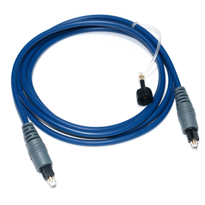 Toslinkオーディオ光ファイバーケーブルブルーSpdifプラスチックスクエアSoket 1.0mm PMMA 1M 2M TV CDプレーヤー用