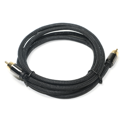 RCA デジタル オーディオ ケーブル 3.5 ミリメートル ニット ナイロン ロープ メッキ アルミ合金シェル ゴールデン コネクタ プレミアム品質サウンドバー用