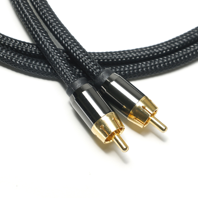 RCA デジタル オーディオ ケーブル 3.5 ミリメートル ニット ナイロン ロープ メッキ アルミ合金シェル ゴールデン コネクタ プレミアム品質サウンドバー用