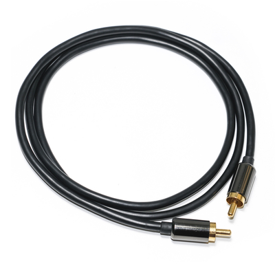 Rca デジタルオーディオケーブル 3.5 ミリメートル出力 1/1 ダブルオスプレート金属黒 pvc アルミ合金 1.2 メートルサウンドバーカーオーディオ