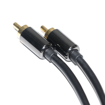 Rca デジタルオーディオケーブル 3.5 ミリメートル出力 1/1 ダブルオスプレート金属黒 pvc アルミ合金 1.2 メートルサウンドバーカーオーディオ