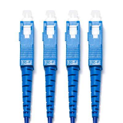 SC LCの光ファイバーのパッチ・コードのマルチモードの二重中心OM3 4/4 Survailiance WLAN LANのための10G