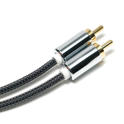 RCA スプレンディッドブラックナイロンニットアルミ合金シェル OD6.0 サウンドバー用 HiFi 高級カーオーディオ 1.5M