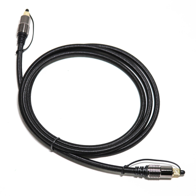 TOSLINK 光オーディオケーブル OD5.0 Blakc Knite ロープメッキ合金シェルゴールドインターフェース 0.8M 1.2M ホームシアターサウンドバー用