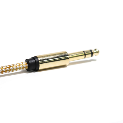 Guita ストリング RCA オーディオ ケーブル 6.35MM ニット ロープ ファイン メタル インターフェイス 0.8M