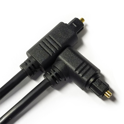 facotry コンセント Toslink デジタル オーディオ ケーブル ブラック OD4.0 スクエア インターフェース 90° ミニ プレーヤー サウンドバー用 0.5M