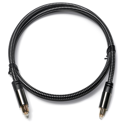 ファクトリーアウトレット真新しい Toslink デジタル光オーディオケーブル SPDIF 織ネットメッキゴールドサブウーファー用アンプケーブル