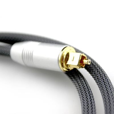 [ファクトリー アウトレット] Toslink メッキ ゴールデン シルバー ポート ニット ロープ オーディオファン用 HiFi サブウーファー スピーカー 1.2M 2M
