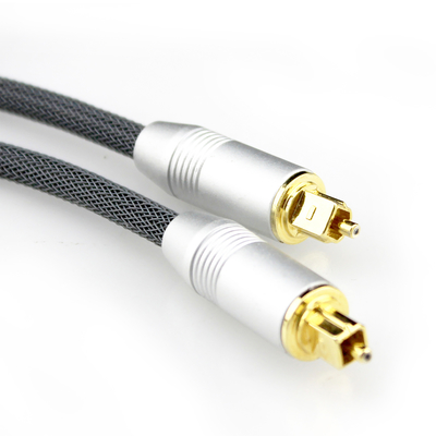 [ファクトリー アウトレット] Toslink メッキ ゴールデン シルバー ポート ニット ロープ オーディオファン用 HiFi サブウーファー スピーカー 1.2M 2M