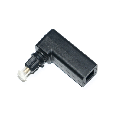 Toslink メス - Toslink オス 光 90 度 直角 オーディオ ケーブル アダプター ステレオ オーディオ コンバーター 360 回転