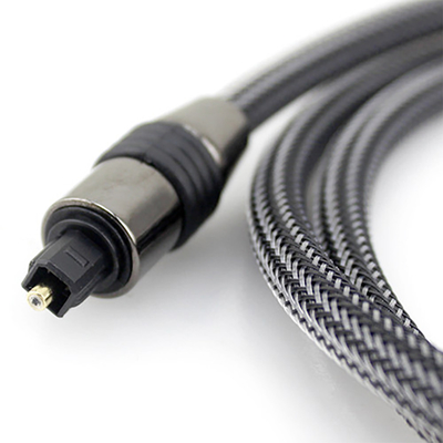 光ファイバーオーディオケーブル Toslink SPDIF ナイロンケーブル OD4.0 1m 2m 3m ブルーレイ CD DVD プレーヤー Xbox 360 PS3 ミニディスク用