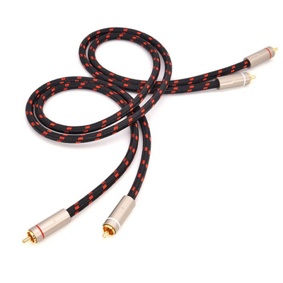 ROHS RCA デジタル オーディオ ケーブル SPDIF 3.5mm の金は質によって編まれましたロープ 5.1 をめっきしました