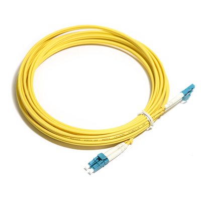 光ファイバーのコードの黄色い二重多重モードOM5 2M 3M WLAN LANのための5m 10G LC-LC