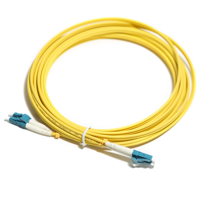 光ファイバーのコードの黄色い二重多重モードOM5 2M 3M WLAN LANのための5m 10G LC-LC