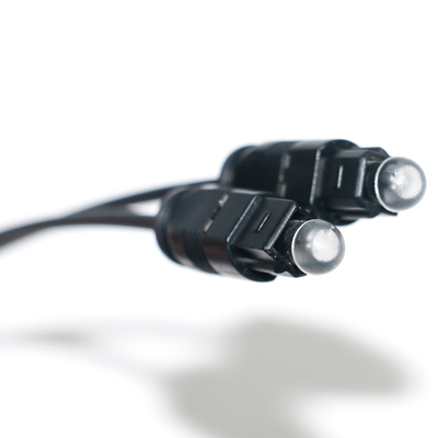 アウトレット デジタル オプティカル オーディオ ケーブル トスリンク デジタル オプティカル SPDIF 超薄型 PVC ロープ ゴールド ジェクト プラテッド ダスト キャップ
