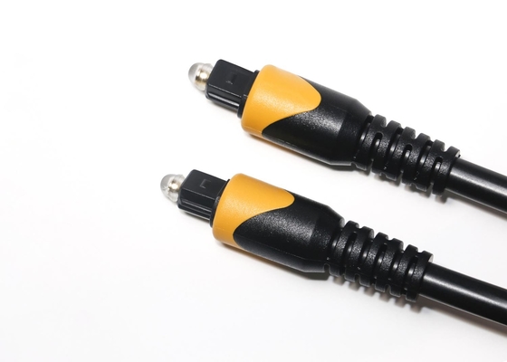 トスリンク オプティカルケーブル オレンジ 黒 OB6.0 6MHz PVC 金色のコネクタ