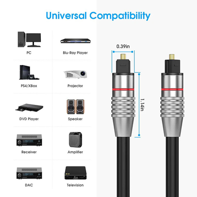 トスリンク 光ファイバーケーブル 3コア 光ファイバーケーブル OD 6.0mm デジタル光ファイバーオーディオケーブル