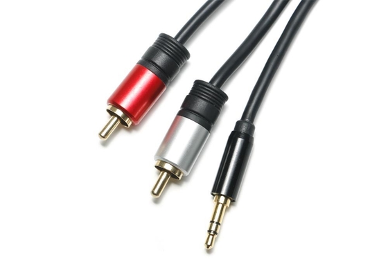光ケーブル、1つのヘッドホーンの光ケーブルに付き2つへの金属の貝3.5 Mmジャック