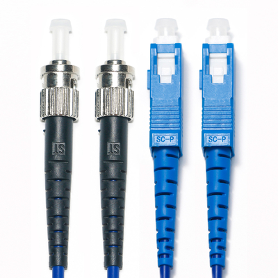 SC FC 二重モードの繊維光学のパッチ・コード OM3 青いワイヤー 2/2 監視カメラの使用のための 2.0/3.0mm 3M 5M 8M 10M