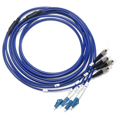 監視WLAN LANのための繊維光学のパッチ・コードのMuti中心モードOM4/OM5 4/4 SC LC