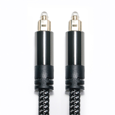 ファクトリーアウトレット真新しい Toslink デジタル光オーディオケーブル SPDIF 織ネットメッキゴールドサブウーファー用アンプケーブル
