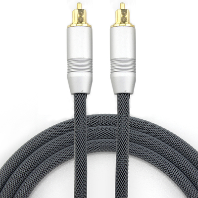 [ファクトリー アウトレット] Toslink メッキ ゴールデン シルバー ポート ニット ロープ オーディオファン用 HiFi サブウーファー スピーカー 1.2M 2M