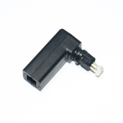 Toslink メス - Toslink オス 光 90 度 直角 オーディオ ケーブル アダプター ステレオ オーディオ コンバーター 360 回転