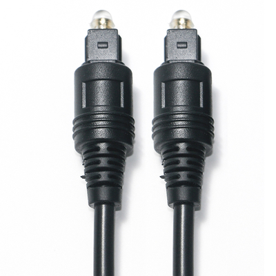 【ファクトリーアウトレット】Toslinkケーブル デジタル光オーディオ ブラックケーブル OD4.0 PVC TVサウンドバー AVレシーバー ゲーム機用