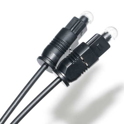 アウトレット デジタル オプティカル オーディオ ケーブル トスリンク デジタル オプティカル SPDIF 超薄型 PVC ロープ ゴールド ジェクト プラテッド ダスト キャップ