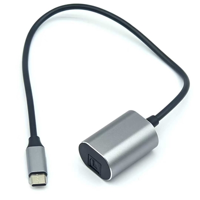 TOSLINK 女性用光学音声ケーブルとUSB-C 男性用音声バースピーカー